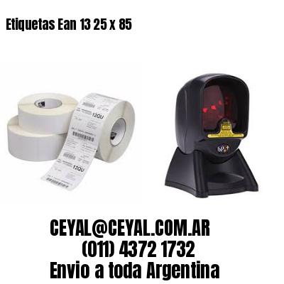 Etiquetas Ean 13 25 x 85