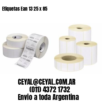 Etiquetas Ean 13 25 x 85