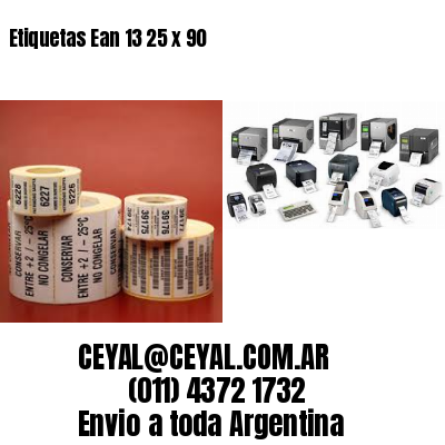 Etiquetas Ean 13 25 x 90 