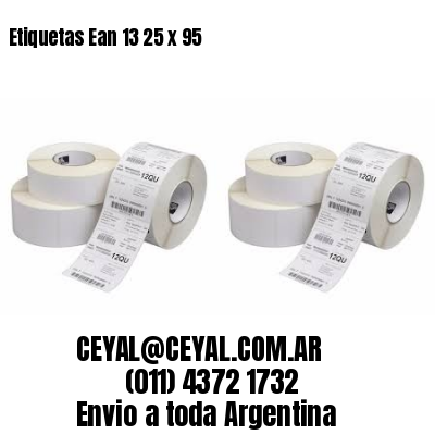 Etiquetas Ean 13 25 x 95