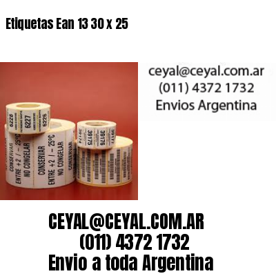 Etiquetas Ean 13 30 x 25 