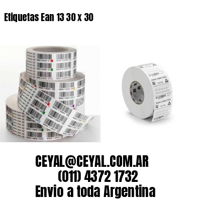 Etiquetas Ean 13 30 x 30 