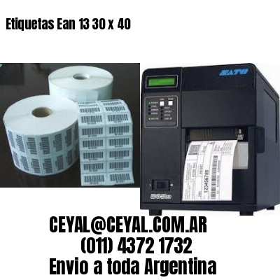 Etiquetas Ean 13 30 x 40 
