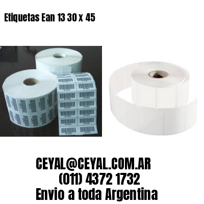 Etiquetas Ean 13 30 x 45