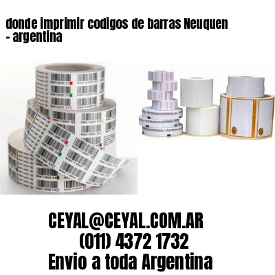 donde imprimir codigos de barras Neuquen – argentina