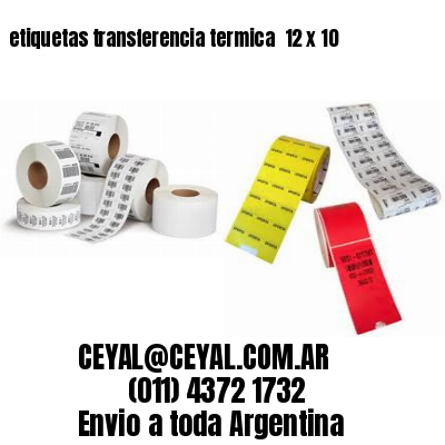 etiquetas transferencia termica  12 x 10