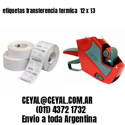 etiquetas transferencia termica  12 x 13