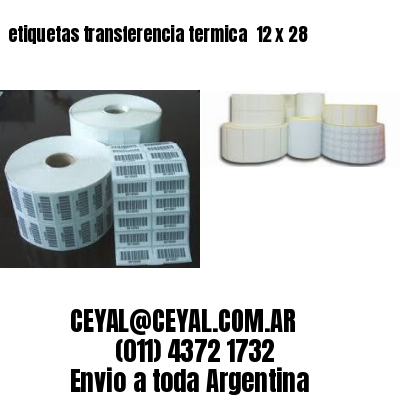 etiquetas transferencia termica  12 x 28