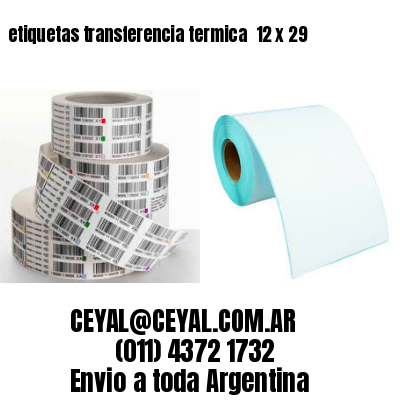 etiquetas transferencia termica  12 x 29