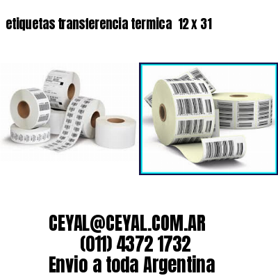 etiquetas transferencia termica  12 x 31