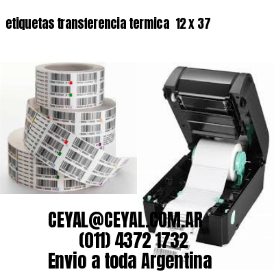 etiquetas transferencia termica  12 x 37