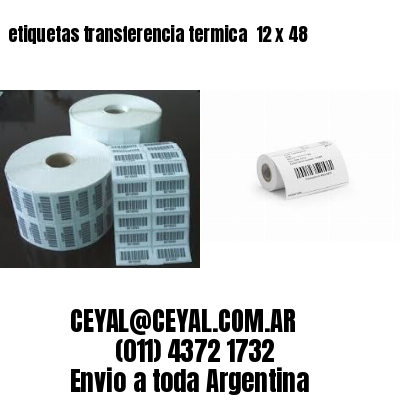 etiquetas transferencia termica  12 x 48
