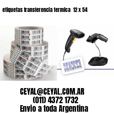 etiquetas transferencia termica  12 x 54