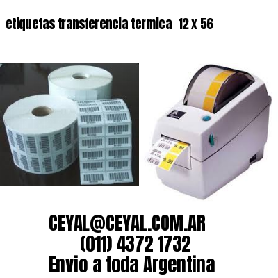 etiquetas transferencia termica  12 x 56