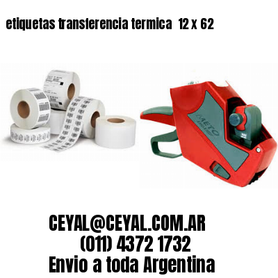 etiquetas transferencia termica  12 x 62