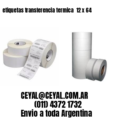 etiquetas transferencia termica  12 x 64