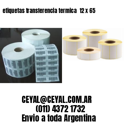 etiquetas transferencia termica  12 x 65