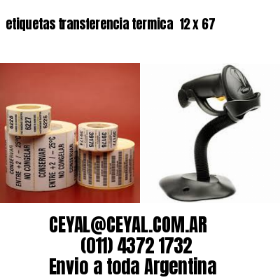 etiquetas transferencia termica  12 x 67