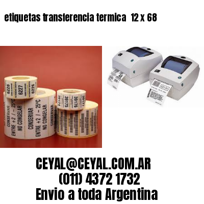 etiquetas transferencia termica  12 x 68