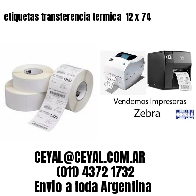 etiquetas transferencia termica  12 x 74
