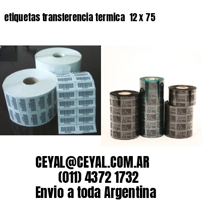etiquetas transferencia termica  12 x 75