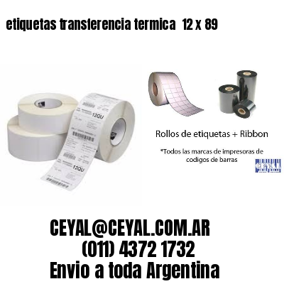 etiquetas transferencia termica  12 x 89