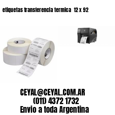 etiquetas transferencia termica  12 x 92