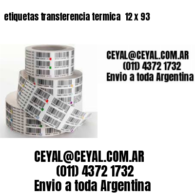 etiquetas transferencia termica  12 x 93