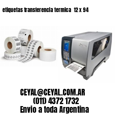 etiquetas transferencia termica  12 x 94