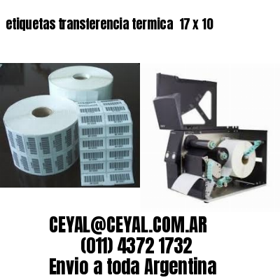 etiquetas transferencia termica  17 x 10