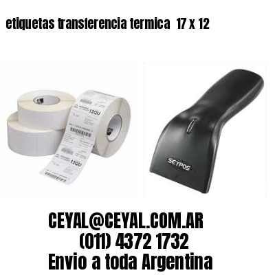 etiquetas transferencia termica  17 x 12