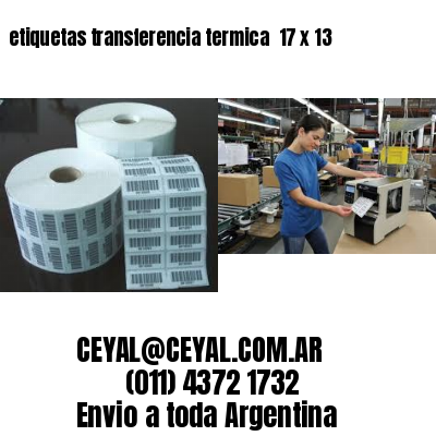 etiquetas transferencia termica  17 x 13