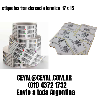 etiquetas transferencia termica  17 x 15