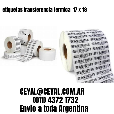 etiquetas transferencia termica  17 x 18