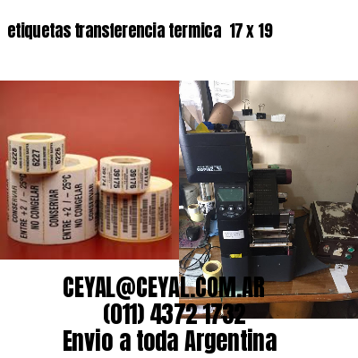 etiquetas transferencia termica  17 x 19