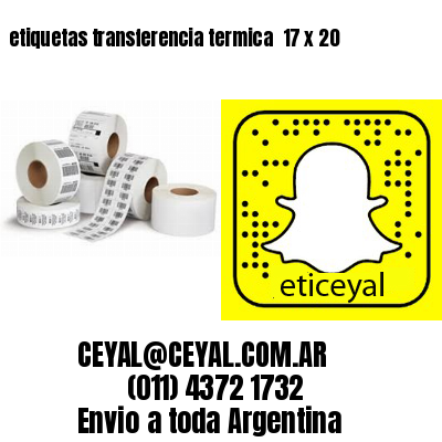 etiquetas transferencia termica  17 x 20