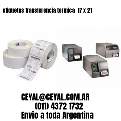 etiquetas transferencia termica  17 x 21