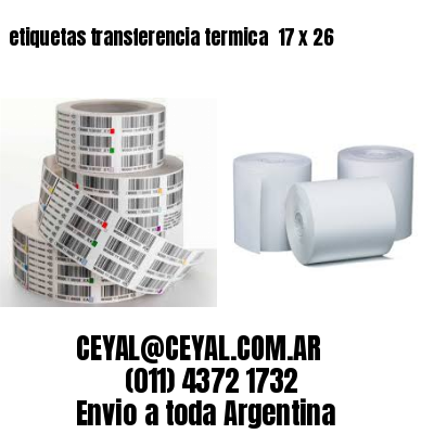 etiquetas transferencia termica  17 x 26