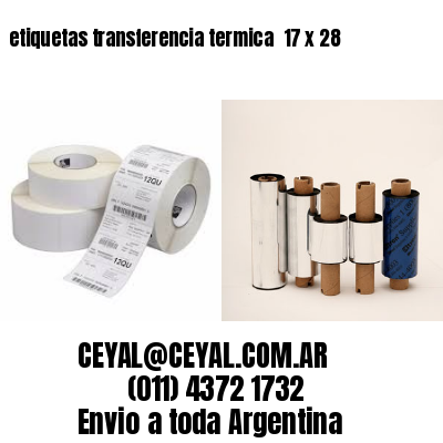 etiquetas transferencia termica  17 x 28
