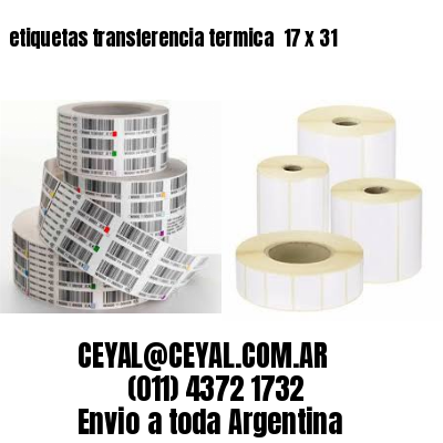 etiquetas transferencia termica  17 x 31