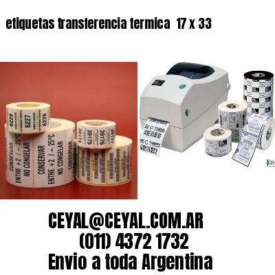 etiquetas transferencia termica  17 x 33