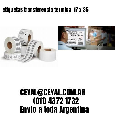 etiquetas transferencia termica  17 x 35