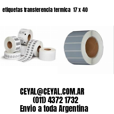 etiquetas transferencia termica  17 x 40