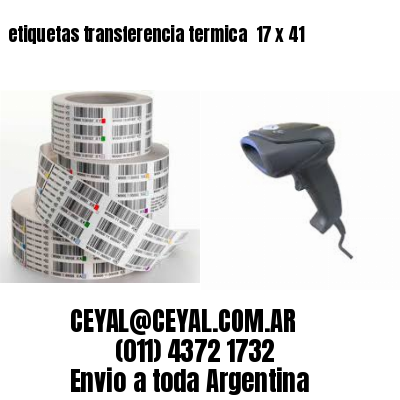 etiquetas transferencia termica  17 x 41