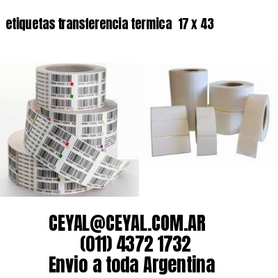 etiquetas transferencia termica  17 x 43