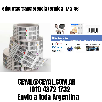 etiquetas transferencia termica  17 x 46