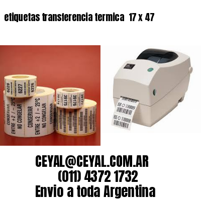 etiquetas transferencia termica  17 x 47