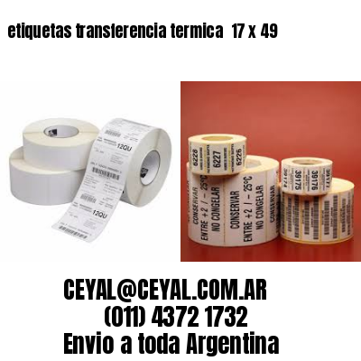 etiquetas transferencia termica  17 x 49