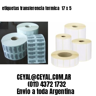 etiquetas transferencia termica  17 x 5