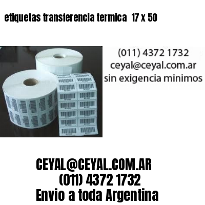 etiquetas transferencia termica  17 x 50